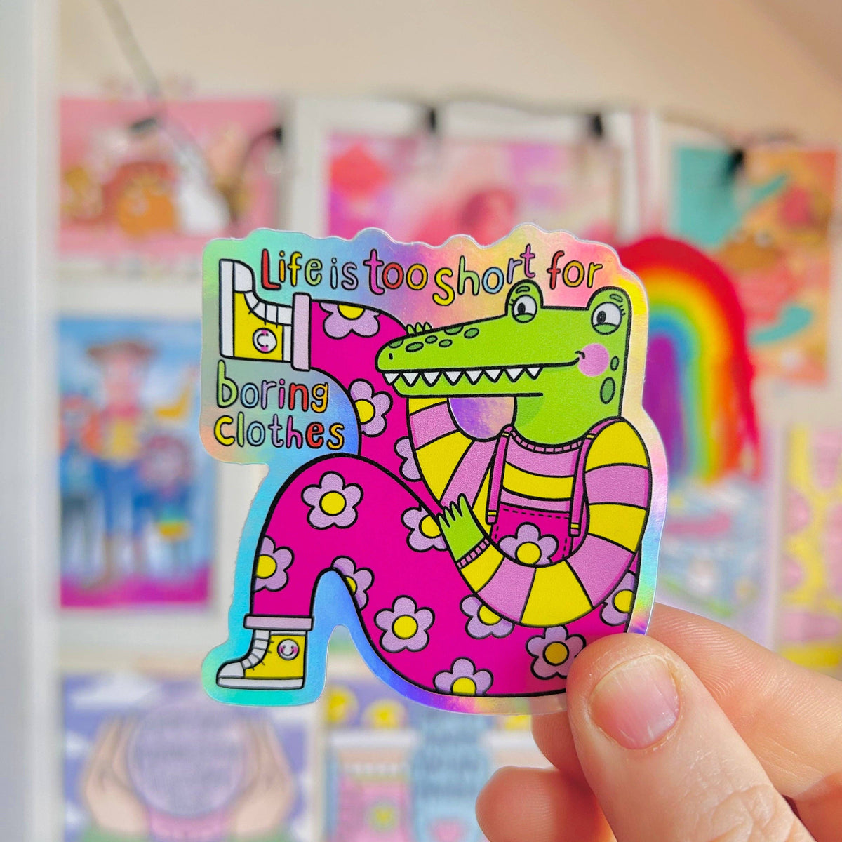 Life Is Too Short - Holographic Sticker