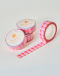 Colourful Pink Gingham Washi Tape
