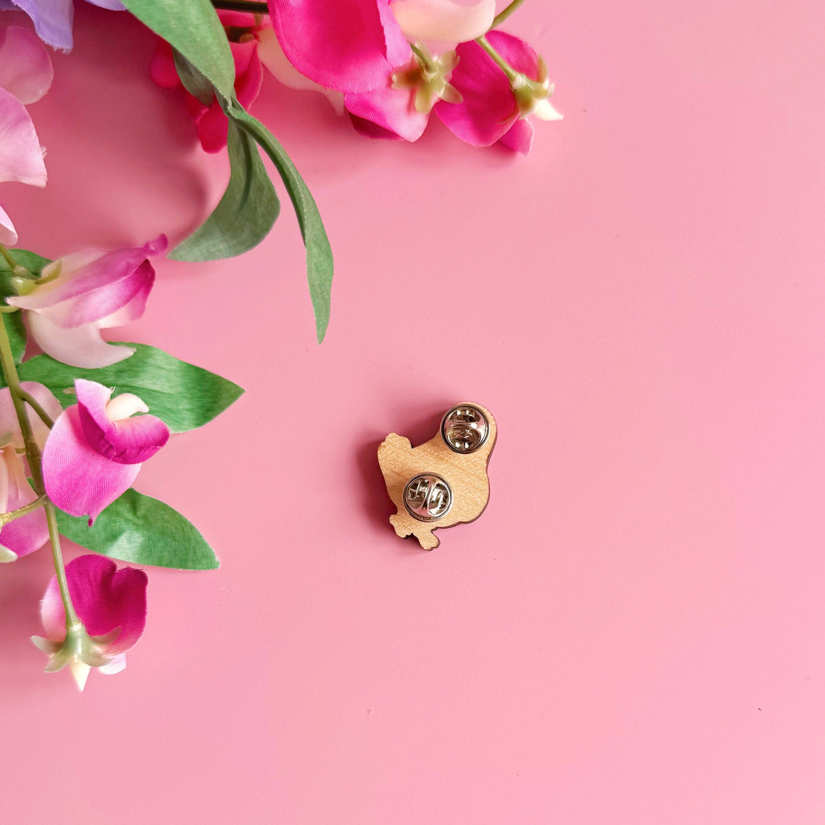 Pigeon Wooden Pin Badge