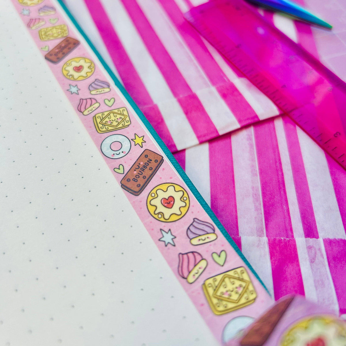 Pastel Biscuit Cuties - Vertical Washi Tape