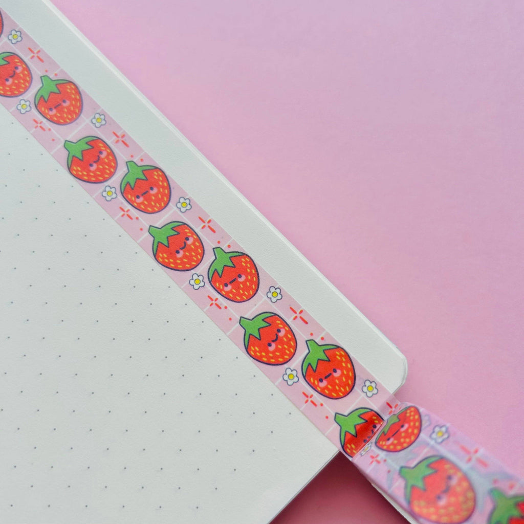 Summer Strawbs Vertical Washi Tape