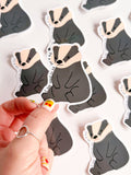 Tired Badger Sticker | Waterproof Vinyl Sticker