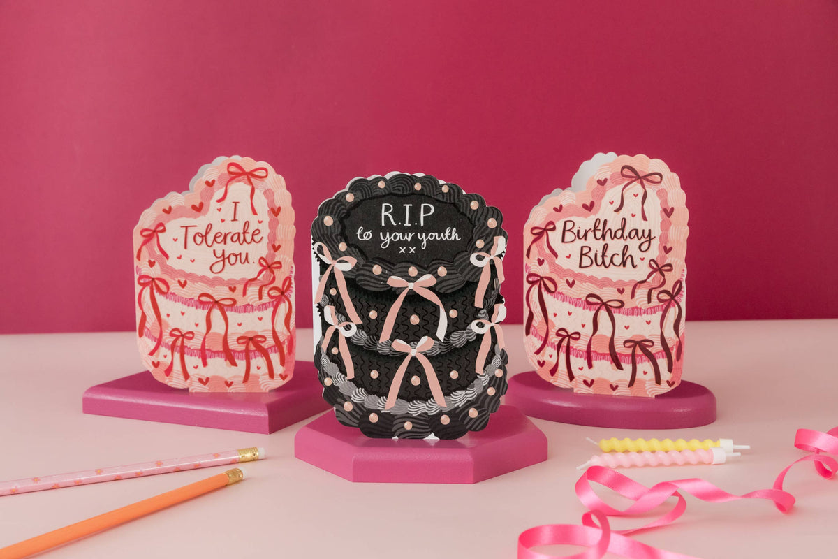 RIP to your youth - Birthday Cake Shaped Greeting Card