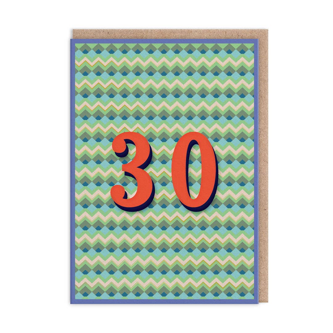 30 Geometric Birthday Card