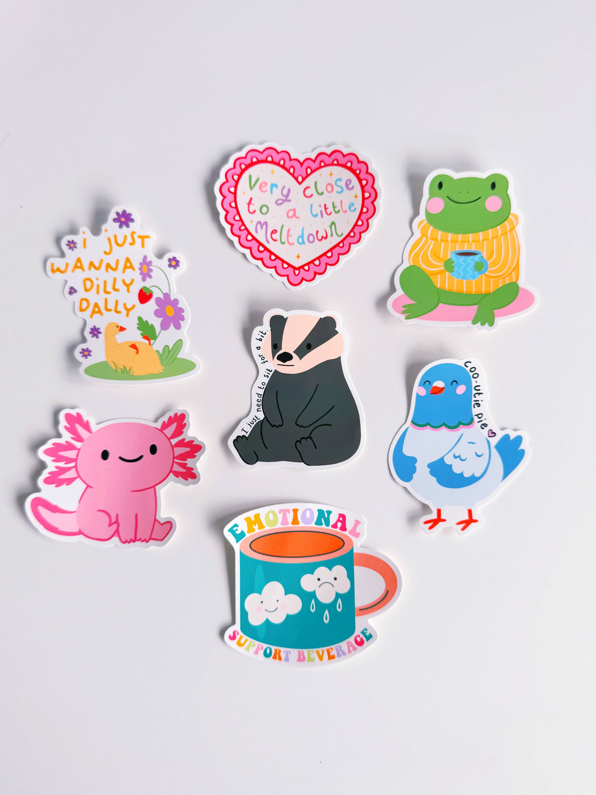 Tired Badger Sticker | Waterproof Vinyl Sticker