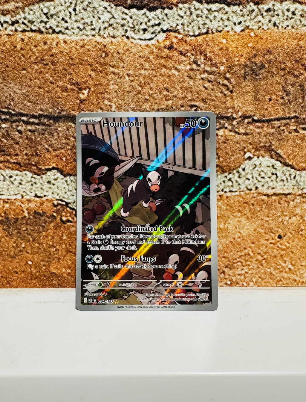 Pokemon Houndour rare Near Mint 204/197 English card